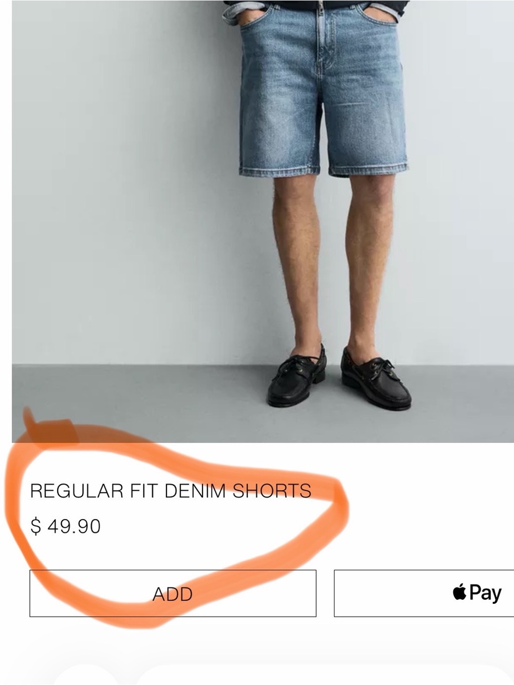 Zara Light Blue Denim shorts